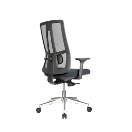 Снимка на Ергономичен стол RFG Artur W, дамаска и меш, до 150 kg, тъмносива седалка, черна облегалка