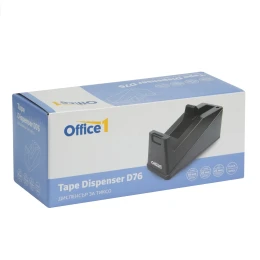 Снимка на Office 1 Диспенсър за тиксо D76, 25 mm/66 m, черен