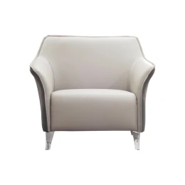 Снимка на Фотьойл RFG Lola, екокожа, светлосива седалка, графитена облегалка