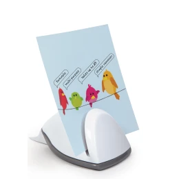 Снимка на Rapesco Поставка за листи, с вграден антителбод, бяла