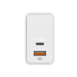 Снимка на Genius Зарядно за лаптоп PD-65AC, USB Type-C, USB Type-A, 65 W, бяло