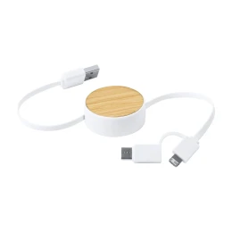 Снимка на Grets Еко кабел 3 в 1 USB, Lightning, micro USB и USB type C