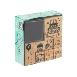 Снимка на Craft ID Комплект печати за рожден ден, с включен тампон, 8 броя