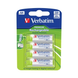 Снимка на Акумулаторна батерия Verbatim, AA, HR6, 2500 mAh, 4 броя