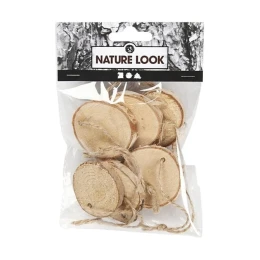 Снимка на Creativ Company Дискове, дървени, с връв, 7 броя