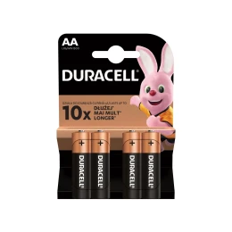 Снимка на Алкална батерия Duracell, AA, LR6, 1.5 V, 4 броя