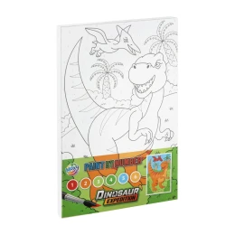 Снимка на Moxy Платно за оцветяване по номера Динозавър, зелено