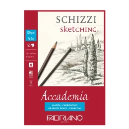 Снимка на Fabriano Скицник за рисуване Accademia, A4, 120 g/m2, зърнеста структура, подлепен, 50 листа