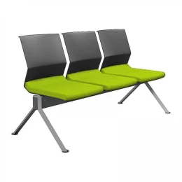 Снимка на Посетителска пейка RFG Lisa Black, с 3 места, текстил, метална основа, зелена