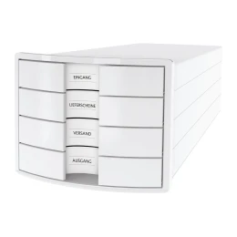 Снимка на HAN Бокс за документи Impuls, с 4 чекмеджета, бял
