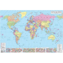 Снимка на DataMap Стенна карта на света, политическа, 70 x 100 cm