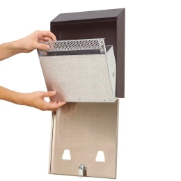 Снимка на Стенен пепелник Rubbermaid, черен, 25.4 x 7.6 x 31.8 cm