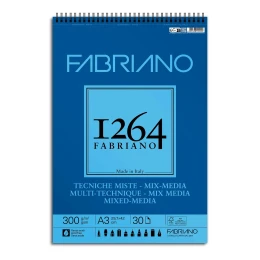 Снимка на Fabriano Скицник, за смесени техники, А3, 300 g/m2, вълниста текстура, 30 листа