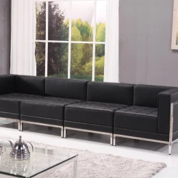 Снимка на Ъглов модул RFG Neo, екокожа, 720 х 720 х 700 mm, черен ляв