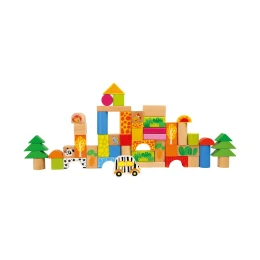 Снимка на Small Foot Конструктор Зоопарк, дървен, 50 части