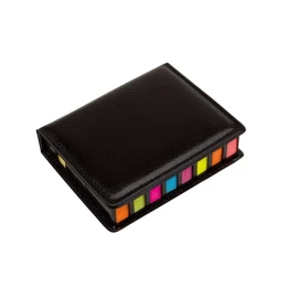 Снимка на TOPS Самозалепващи се листчета и индекси ?Напомни ми?, цветни, в черна кожена кутия