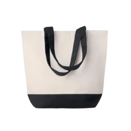 Снимка на More Than Gifts Плажна чанта Kleuren, канава, 280 g/m2, 40 х 15 х 45 cm, черна