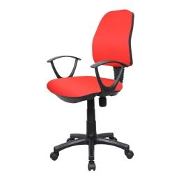 Снимка на Офис стол Work@Smart, екокожа, до 120 kg, червен