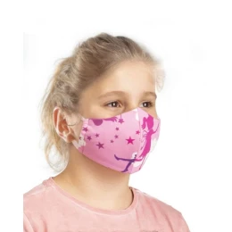 Снимка на Маска за многократна употреба New Silhouette, трислойна, детска, розова