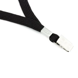 Снимка на Office 1 Лента за бадж, с щипка, текстилна, черна, 5 броя