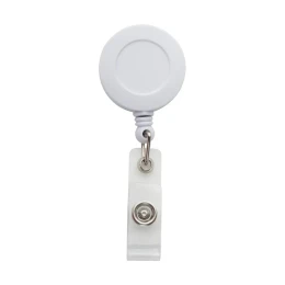 Снимка на Cool Ретрактор Slope, ролетен държач за бадж, с клипс, кръгъл, бял