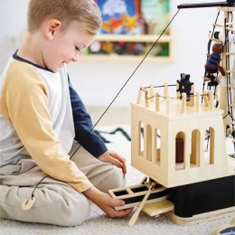 Снимка на Small Foot Пиратски кораб, дървен, 77 х 18 х 58 cm