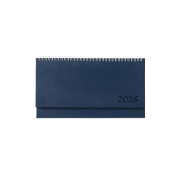Снимка на Настолен календар-бележник Етна, 29 x 13 cm, 62 страници, син