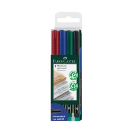 Снимка на Faber-Castell Тънкописец 1525 OHP M, перманентен, 4 цвята