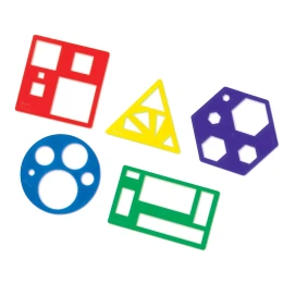 Снимка на Learning Resources Шаблони, с геометрични фигури, 5 броя