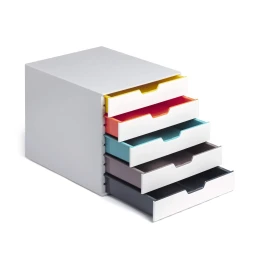 Снимка на Durable Бокс за документи Varicolor, с 5 чекмеджета ,бял