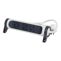 Снимка на Разклонител Legrand Premium, 3 гнезда, 3 m кабел, максимален ток 16 A, 3680 W, сиво-бял