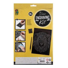 Снимка на Moxy Комплект за издраскване Лъв, А4, сребрист