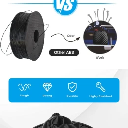 Снимка на Филамент за 3D принтер, ABS, 1.75 mm, 1 kg, черен