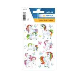 Снимка на Herma Самозалепващи се етикети Еднорози, 3 листа