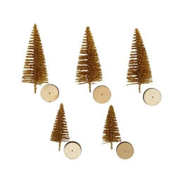 Снимка на Creativ Company Елхички за декорация, златисти, 40 х 60 mm, 5 броя