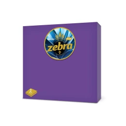 Снимка на Салфетки Zebra Deluxe, двупластови, 33 х 33 cm, лилави, 35 броя