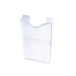 Снимка на KEJEA Поставка за брошури, стенна, вертикална, 99 х 210 mm, прозрачна