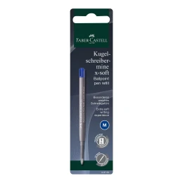 Снимка на Faber-Castell Пълнител за химикалка X-Soft, M, син, в блистер