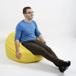 Снимка на Пуф за деца RFG Ябълка, промазка, 220 L, жълт