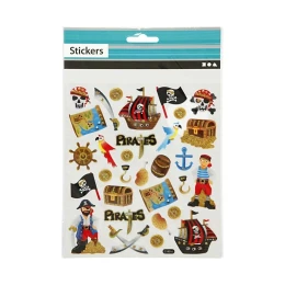Снимка на Creativ Company Стикери с брокат, пирати, 1 лист