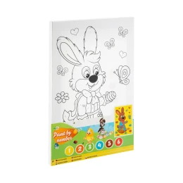 Снимка на Moxy Платно за оцветяване Заек с кошница, по номера