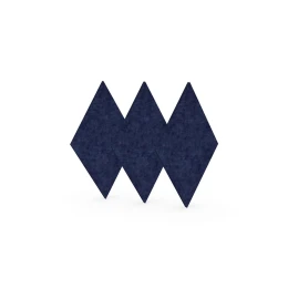 Снимка на Акустично пано Narbutas Pet, диамант, 115 х 200 х 9 mm, PET филц, 3 броя, тъмносиньо