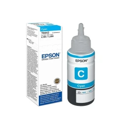 Снимка на Оригинално мастило за принтер Epson T6642 L110/210/300/550, 70 ml, 6500 страници/5%, Cyan