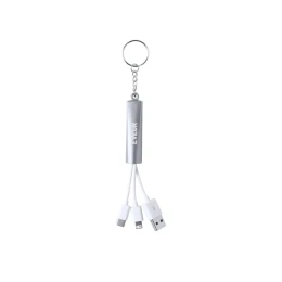 Снимка на Zaref Кабел 3 в 1 USB, Lightning, micro USB и USB type C, сребрист