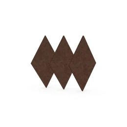 Снимка на Акустично пано Narbutas Pet, диамант, 115 х 200 х 9 mm, PET филц, 3 броя, цвят кестен