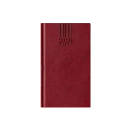 Снимка на Календар-бележник Поло, седмичник, 9 x 16 cm, бордо