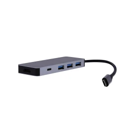 Снимка на USB Хъб TNB 6 в 1, Type-C, сив