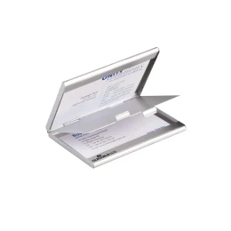 Снимка на Durable Кутия за визитки, двойна, алуминиева, сива