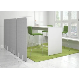 Снимка на Висока маса Narbutas Light, 1600 x 700 x 1050 mm, ПДЧ 25 mm, бял меламин, бял метал