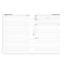 Снимка на Filofax Планер за срещи, A5, бял